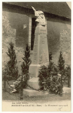 Boissey-le-Châtel. Le Monument 1914-1918.