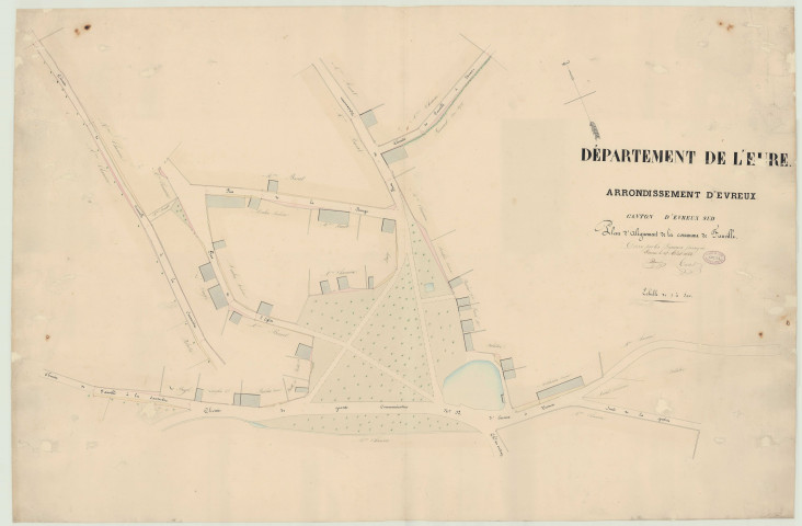 Fauville _ Atlas "Plan d'alignement de la commune de Fauville".