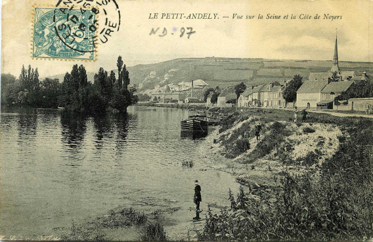 Andelys (Les). Le Petit Andely. - Vue sur la Seine et la Côte de Noyers.