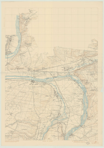 Basse-Seine _ Croquis topographique du Groupement d'Urbanisme de la Basse-Seine, en 7 feuilles
