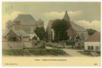 Fours-en-Vexin. Eglise et Portail du Domaine.