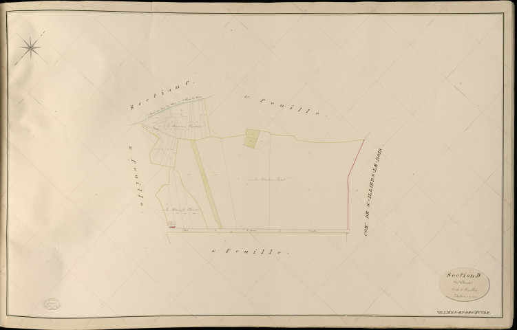 Villiers-en-Désœuvre. Section D _ de Villiers _ 2e de 6 Feuilles