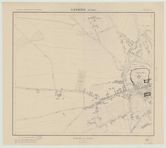 Gisors _ MRU _ Fond de plan topographique en 6 feuilles
