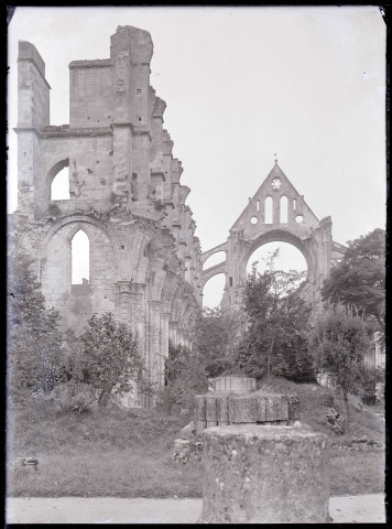 Ruines et vestiges de l'ancienne abbaye de Longpont (Aisne).