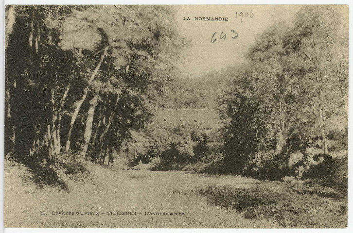 Tillières-sur-Avre. L'Avre desséché.