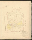 Montreuil-l'Argillé. Tableau d'assemblage _ du Plan Parcellaire de la Commune de _ Montreuil-l'Argillé _ Canton de Broglie - Bernay - Eure. _ Terminé sur le terrain le 6 septembre 1831 sous l'administration _ de Mr Passy, Préfet _ Mr Leverdier, Maire _ et sous la direction _ de Mr Marel, directeur des Contributuions directes _ Mr Lefébure, géomètre en chef. _ Par Mr Lefebvre, Géomètre de 1ère classe _ Echelle de 1 à 10,000
