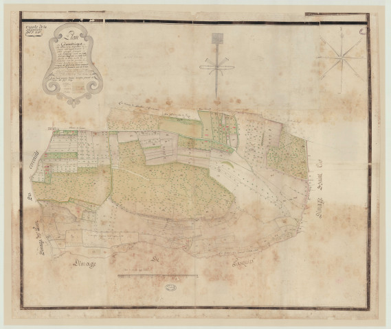 Saussaye (La) - "Plan géométrique de la partie de la seigneurie de Saint-Cir… paroisse de Saint-Martin-la-Corneille". *