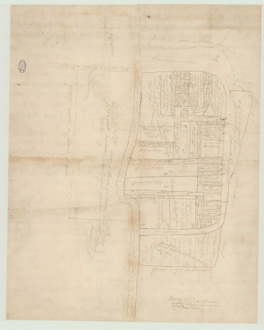 Bémécourt - Fragment d'un plan parcellaire. *