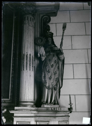 Statue de Saint-Louis de l'église du Planquay (Eure).
