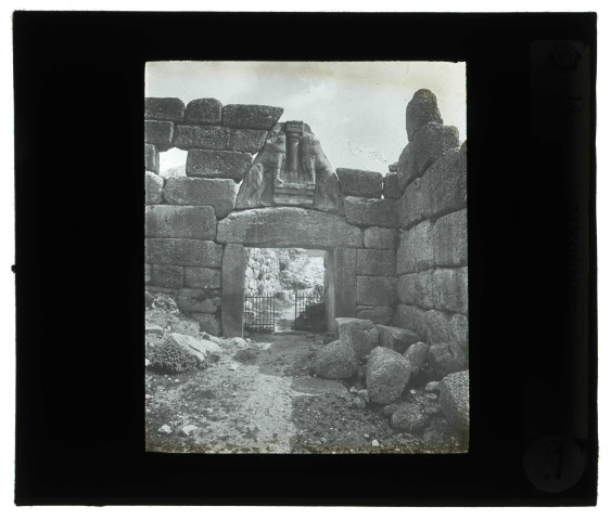 Porte des Lions à Mycènes (Grèce).