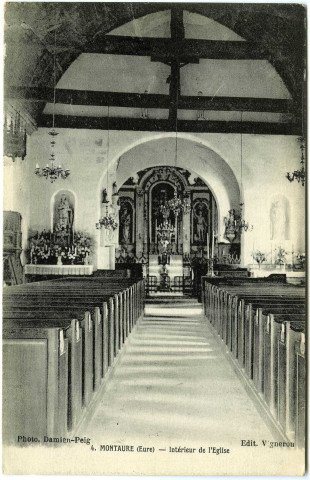 Montaure. Intérieur de l'Eglise.