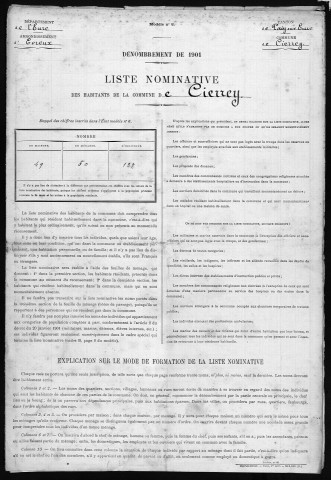 CIERREY 1901