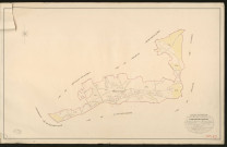Saint-Pierre-de-Salerne. Tableau d'assemblage _ du Plan Parcellaire de la Commune de Saint-Pierre-de-Salerne _ Canton de Brionne - Bernay - Eure. _ Terminé sur le Terrain en 1827, sous l'administration de M.le Vicomte Raymond Delaitre, Préfet _ M. Tragin, Maire _ en sous la Direction de M. Hurtrelle, Directeur des Contributions directes _ M. Hautier, Géomètre en Chef. _ Par M. Charpentier, Géomètre de 1re classe.