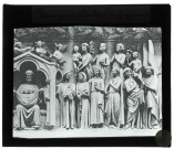 Cathédrale Saint-Étienne de Bourges (Cher), porte centrale, détail du Jugement Dernier.
