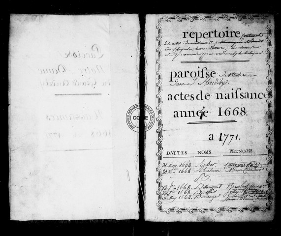 Tables (1668-1771)