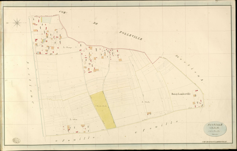 Boissy-Lamberville. Section B _ de Lamberville _ 1re de 3 Feuilles