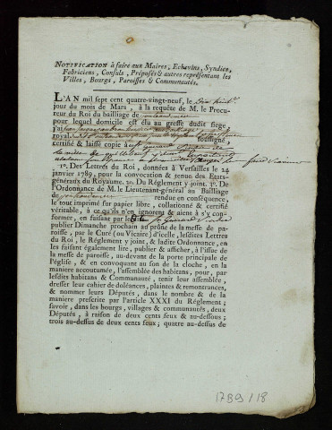 Ville de Quillebeuf _ Notification imprimée.
