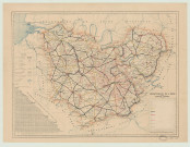 Carte du département de l'Eure. Service vicinal. Indication des travaux prévus en 1934