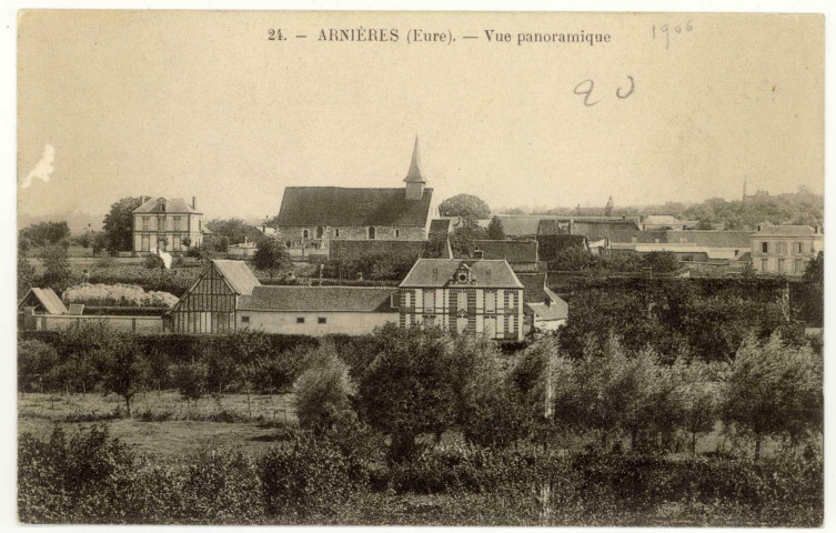 Arnières-sur-Iton. Vue panoramique.