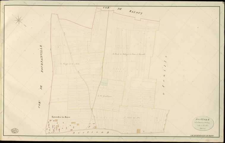 Faverolles-les-Mares. Section A _ de la Boude de Malouy _ 1re de 2 Feuilles
