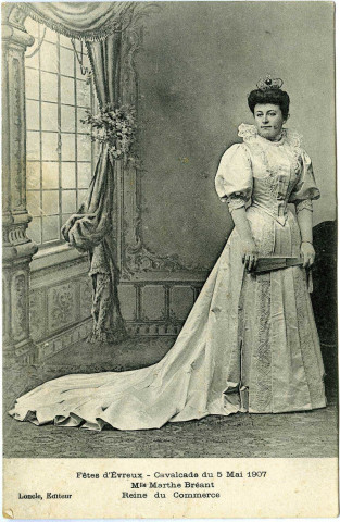 Evreux-Ville. Fêtes Évreux - Cavalcade du 5 Mai 1907 Mlle Marthe Bréant.