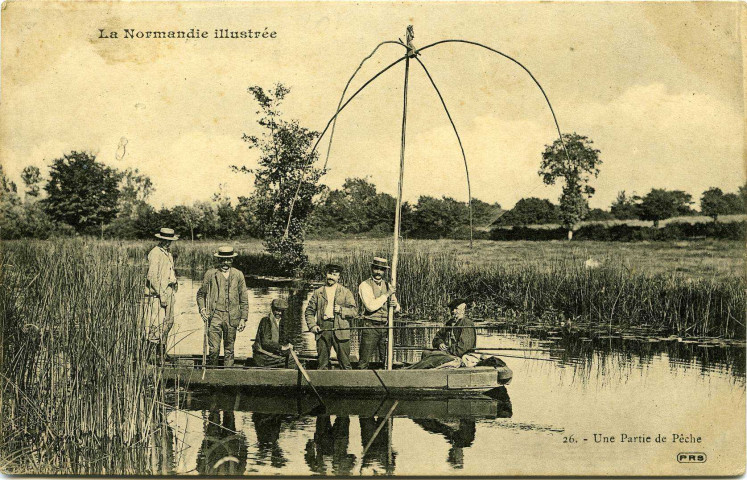 Divers. La Normandie illustrée. - Une Partie de Pêche.