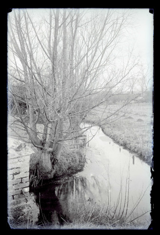 Ruisseau traversant la campagne normande.