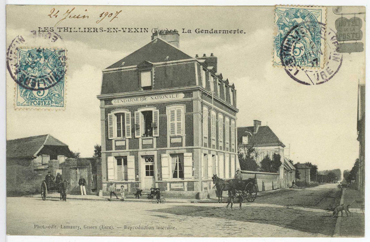 Thilliers-en-Vexin (Les). La Gendarmerie.