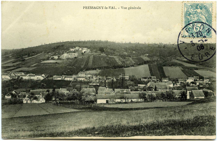 Notre-Dame-de-l'Isle. Pressagny-le-Val. - Vue générale.