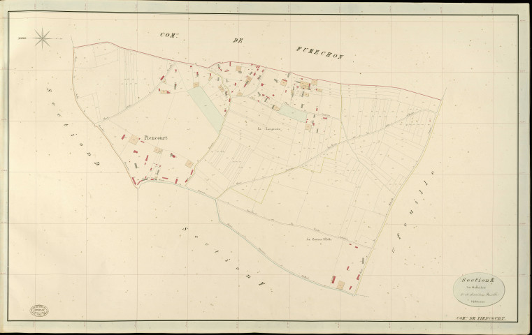Piencourt. Section E _ des Aubières _ 2e et dernière Feuille