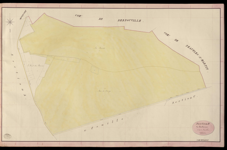 Dangu. Section B _ des Bois Communs _ 1re de 2 Feuilles