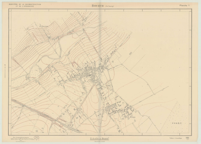 Bourth _ MRU _ Plan topographique régulier en 3 feuilles