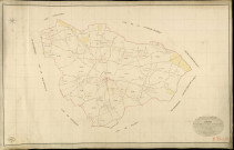 Lieurey. Tableau d'assemblage _ du Plan Parcellaire de la Commune de Lieurey _ Canton de St Georges-du-Vièvre - Pontaudemer - Eure. _ Terminé sur le Terrain le 10 octobre 1832 , sous l'administration de M. de Monicault, Préfet _ M. Vattier, Maire _ sous la Direction de M.Garnier, Directeur des Contributions directes _ M. Le Fébure, Géomètre en Chef. _ Par M. Letailleur, Géomètre de 1re classe.