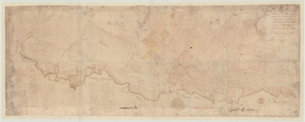 Amécourt - "Plan de la terre et seigneurie d'Amécourt et du fief du Cuisinier." *