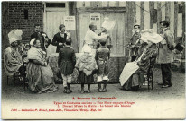 Basse-Normandie. A travers la Normandie. - Types et Coutumes anciens - Une noce en pays d'Auge. I. Devant M'sieu le Maire - Le baiser à la Mariée.