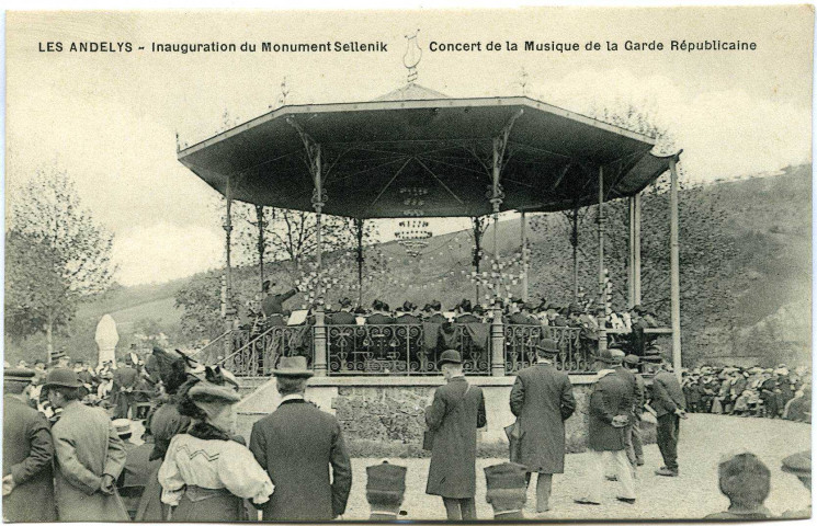 Andelys (Les). Inauguration du Monument Sellenik - Concert donné par la musique de la Garde Républicaine.