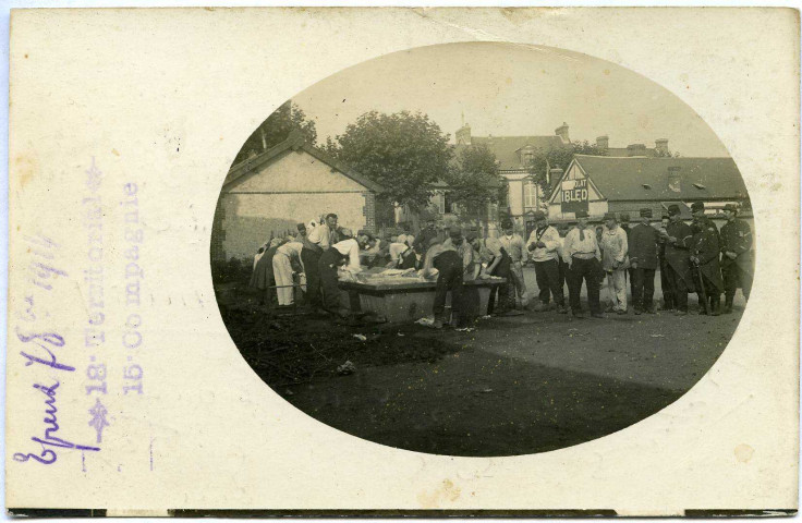 Evreux-Ville. Le 18e Territorial 15e Compagnie.