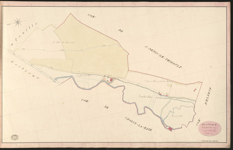 Vascoeuil. Section A _ de la Côte de Chaumont _ 1er de 2 Feuilles.