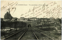 Conches-en-Ouche. Vue panoramique et entrée du Tunnel.