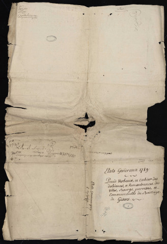 Affiche de la lettre du roi et du règlement pour la convocation des Etats-Généraux le 27 avril 1789.
