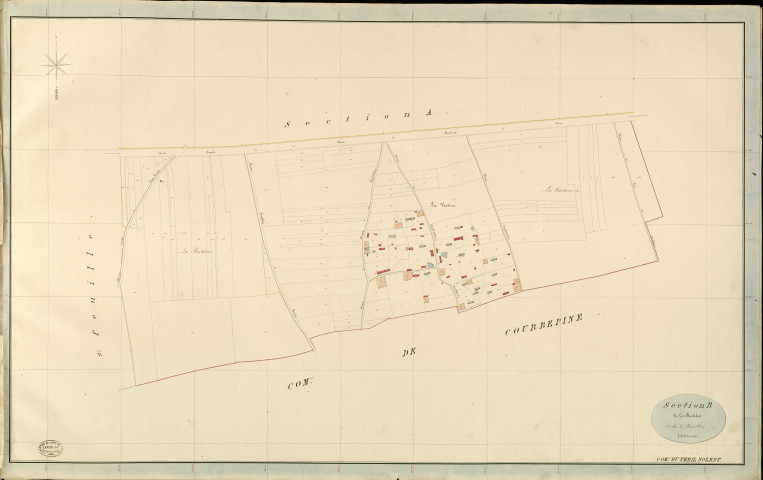 Theil-Nolent (Le). Section B _ de la Bectière _ 1re de 2 Feuilles