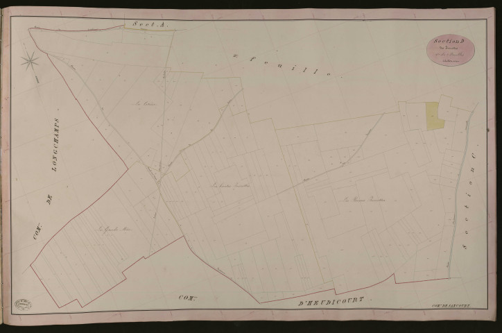 Sancourt. Section D _ des Incrottes _ 1re de 2 Feuilles