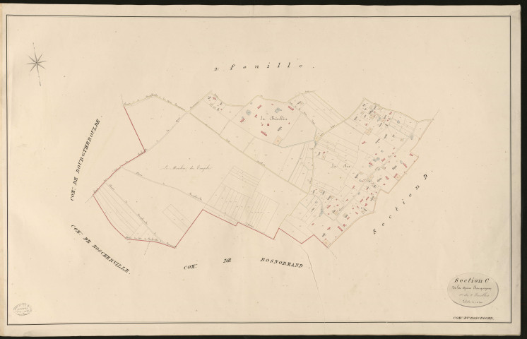 Bosc-Roger-en-Roumois (Le). Section C _ de la Queue Bourguignon _ 1re de 2 Feuilles