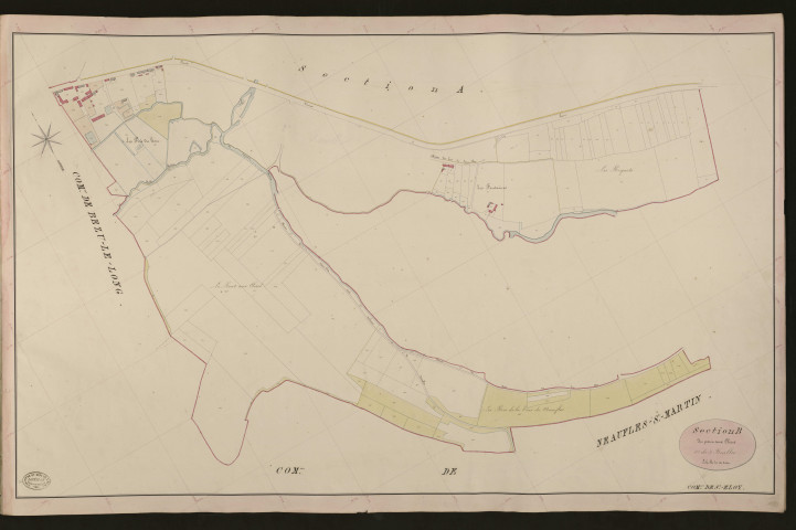 Saint-Eloi-près-Gisors. Section B _ du pout aux Clercs _ 1re de 2 Feuilles