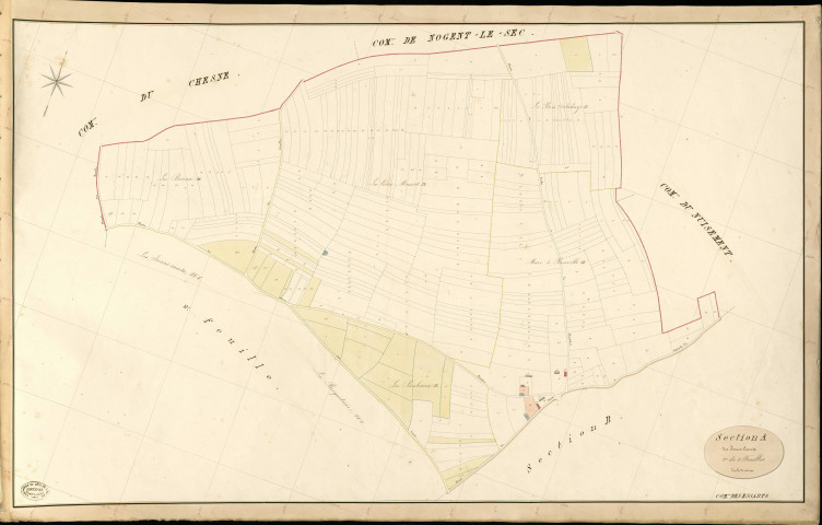 Essarts (Les). Section A _ des Joucs-Courts _ 1re de 2 Feuilles