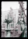Détail de la façade du Palais de justice de Rouen (Seine-Maritime).
