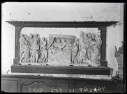 Haut-relief représentant la mort de la Vierge de l'église de Nojeon-le-Sec (Eure).