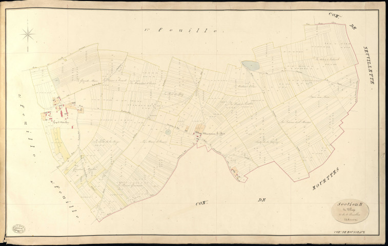 Mousseaux-Neuville. Section B _ du Village _ 2e de 4 Feuilles