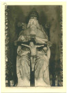 Statue en pierre représentant la Trinité dans l'église d'Amfreville-sur-Iton (Eure, France)