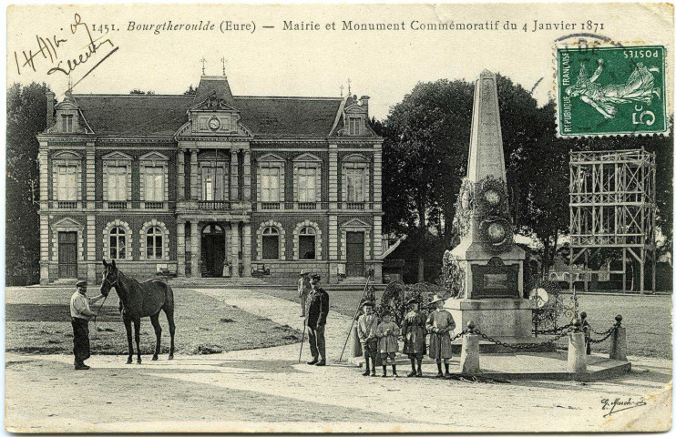 Bourgtheroulde. Mairie et Monument Commémoratif du 4 Janvier 1871.